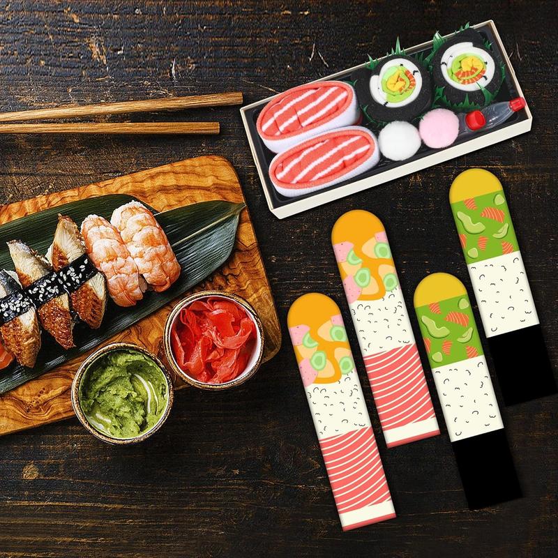 Sushi Box Funny Socks for Men Women Teens-Novelty Food Socks-Fathers Birthday Christmas Gifts Stocking Stuffers