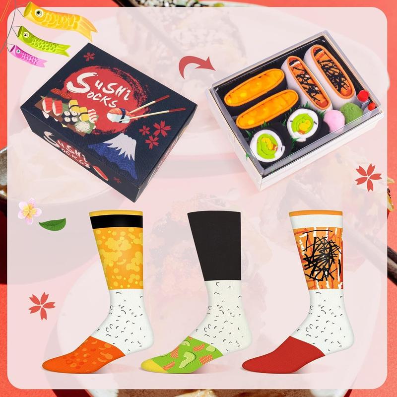 Sushi Box Funny Socks for Men Women Teens-Novelty Food Socks-Fathers Birthday Christmas Gifts Stocking Stuffers