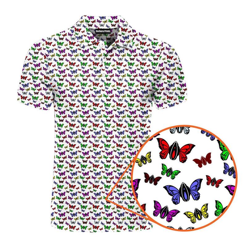 Unreal Butterfly - Funny Unique Golf Polo Shirt - Gift for Him - Humor Witty Golf Lover Gifts