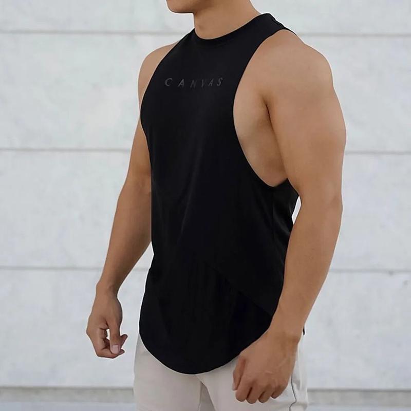 Polyester Vest Tank Top for Men's Wetsuit or Casual Wear Sleeveless Fitness Gym Loose