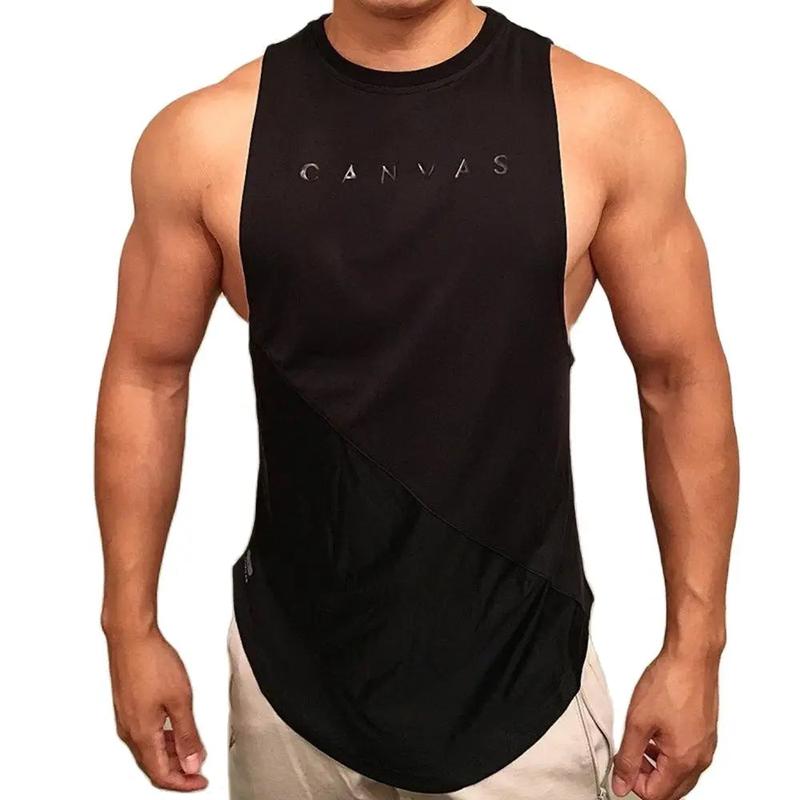 Polyester Vest Tank Top for Men's Wetsuit or Casual Wear Sleeveless Fitness Gym Loose