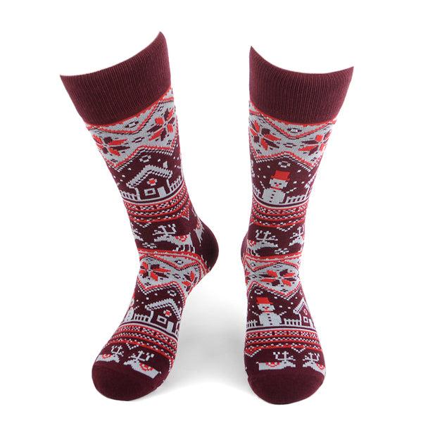 Men's Socks - Vintage Winter Pattern Novelty Socks