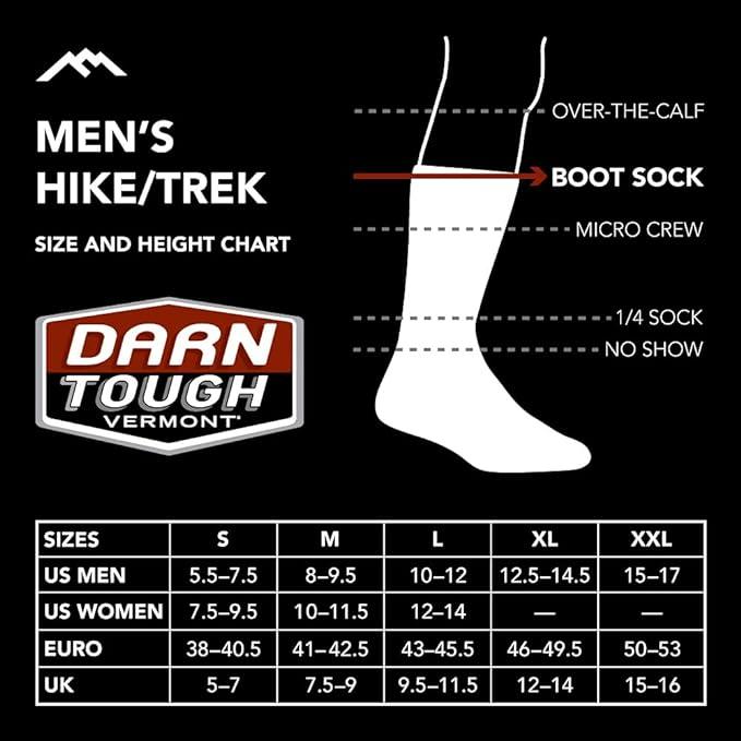 Darn Tough Micro Crew Cushion: Conquer Every Challenge - Black Menswear Sock Underwear Beige Plain - Unisex Men Women - Summer All Seasons - Trekking Hiking  Cycling - Warm, Protection