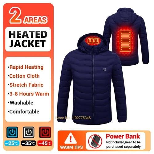 Heated Jacket Men Women USB Electric Self Heating Jacket Winter Coat