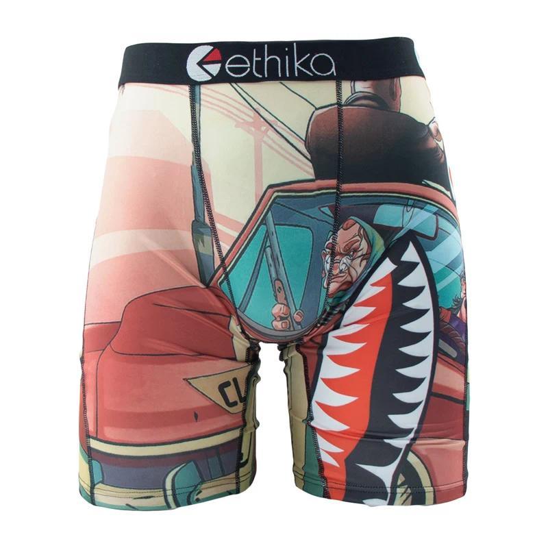 ethika Fashion Print Men Underwear Boxers Briefs Cueca Panties Lingerie Man Underpants Fabric Menswear