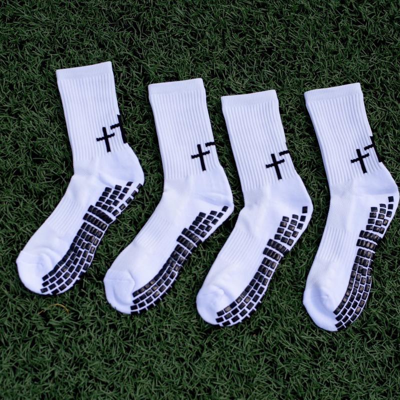 Premier Edge 3 Cross White Grip Socks