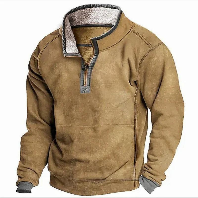 2024 new men's sweatshirt menswearhoodie unisex sweatshirt printed print casual lapezipper polo collar zip