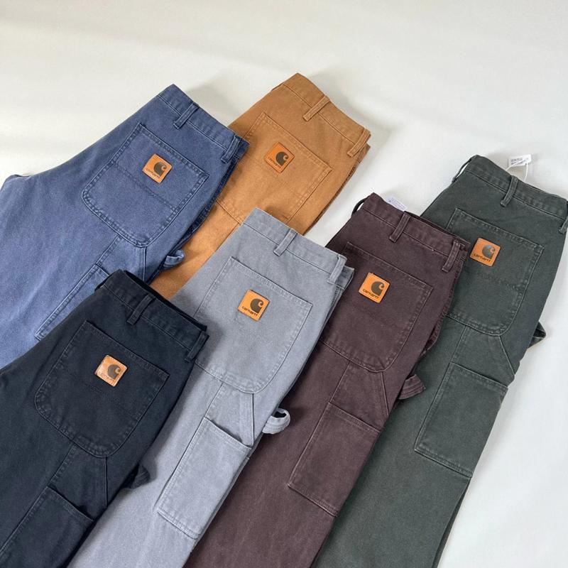 Black fashion straight leg jeans jeans, classic unisex loose fit washed crafted carpenter work pants, men's and women's wide leg casual street style.