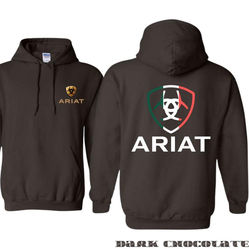 Ariat Hoodie - Unique badge design with a modern twist, perfect for sports and outdoor activities, comfortable unisex hoodie providing style and versatility. Menswear Sweaters Pullover