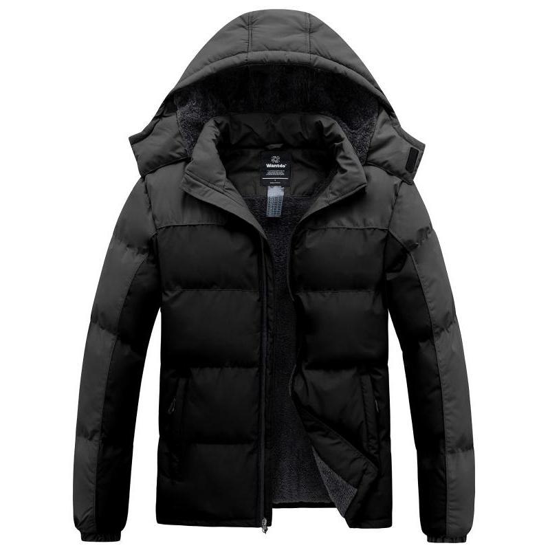 Men's Puffer Jacket Thicken Padded Winter Coat with Removable Hood windbreaker jackets detachable jacket Casual