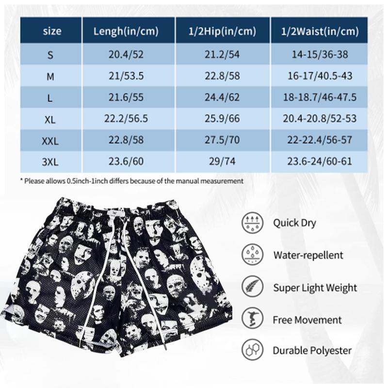 Mask Print Trend Shorts Sports Basketball Casual Shorts