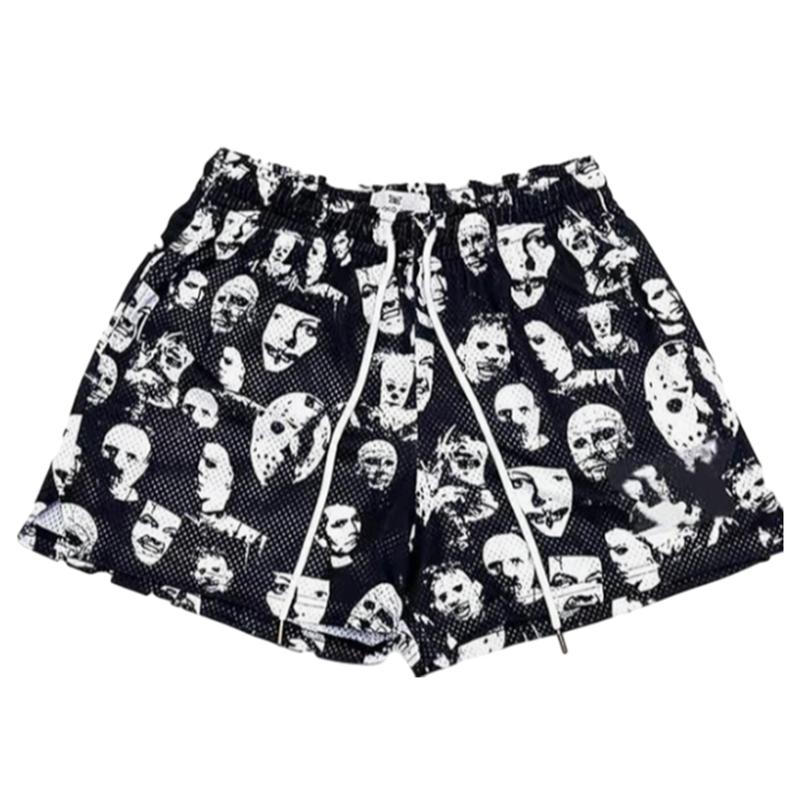 Mask Print Trend Shorts Sports Basketball Casual Shorts