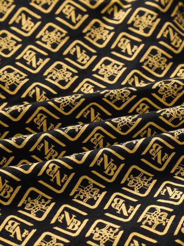 Men's All Over Print Letter Tape Boxer Brief, Casual Comfy Breathable Underwear for Daily Wear, Mens Underwear for All Seasons