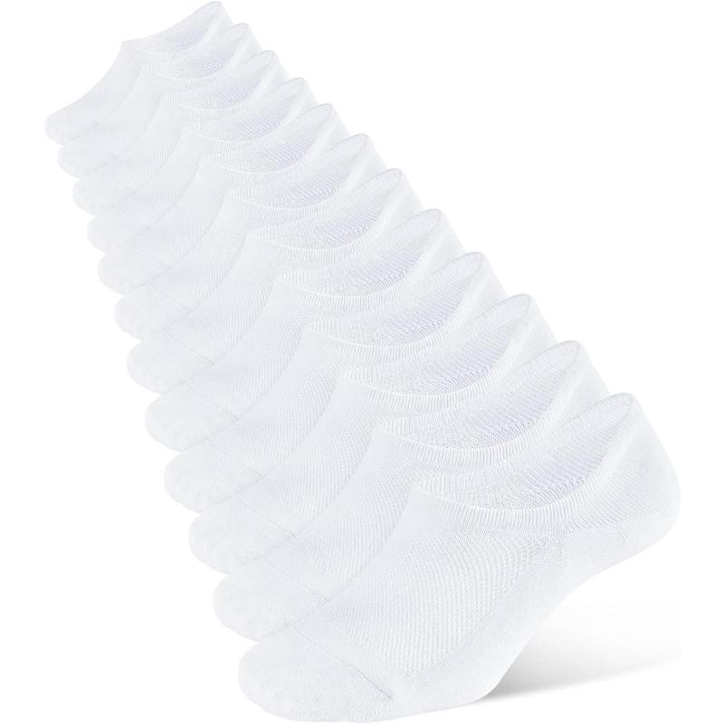 Closemate No Show Socks for Men Women Low Cut Ankle Socks 6 Pairs Invisible Cotton Socks With Non Slip Grips