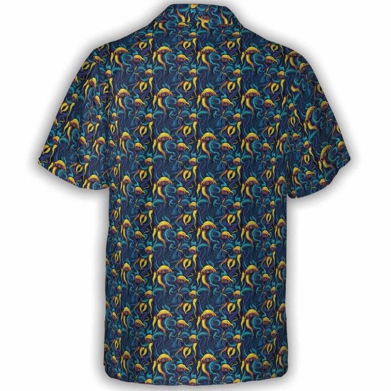 Tropical Cthulhu  Cthulhu Button-Up Hawaiian Shirt