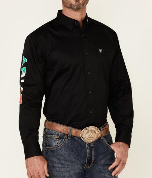 Casa Raul Ariat Black Mexico Team Logo Twill - Mens Shirt  - 10038500