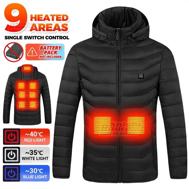 Rechargeable Heated Jacket for Both Genders - Detachable Hood, Ideal for Outdoor Sports and Activities lightweight winter outdoor comfort technical jacket safety jacket