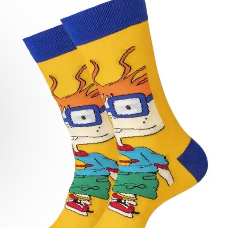 90’s Variety Novelty Cartoon Cotton Crew Socks Stylish Soft athletic sock comfortable sport high sock