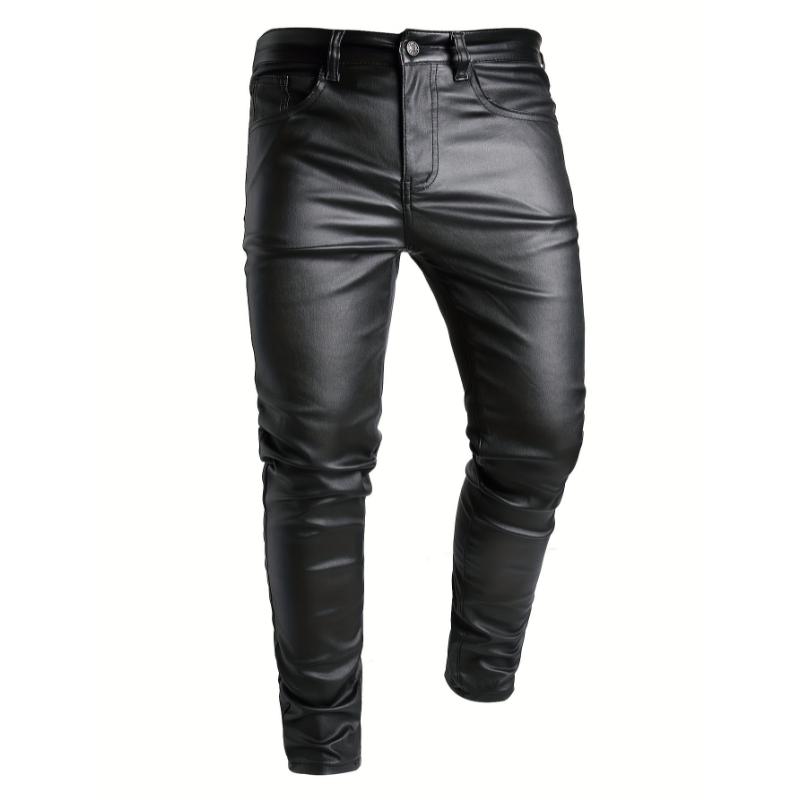 Mens Ultra-Stretch Skinny Jeans - Fashion Chic Street Style with Durable Coated Finish - Ultra-Comfortable Casual Wear