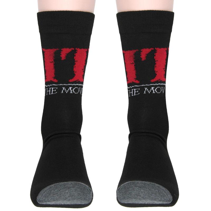 Stephen King's IT The Movie Pennywise The Clown We All Float Down Here 2 Pack Athletic Crew Socks