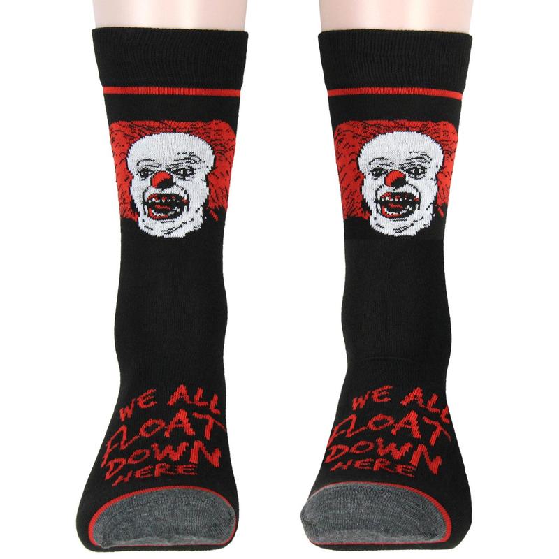 Stephen King's IT The Movie Pennywise The Clown We All Float Down Here 2 Pack Athletic Crew Socks