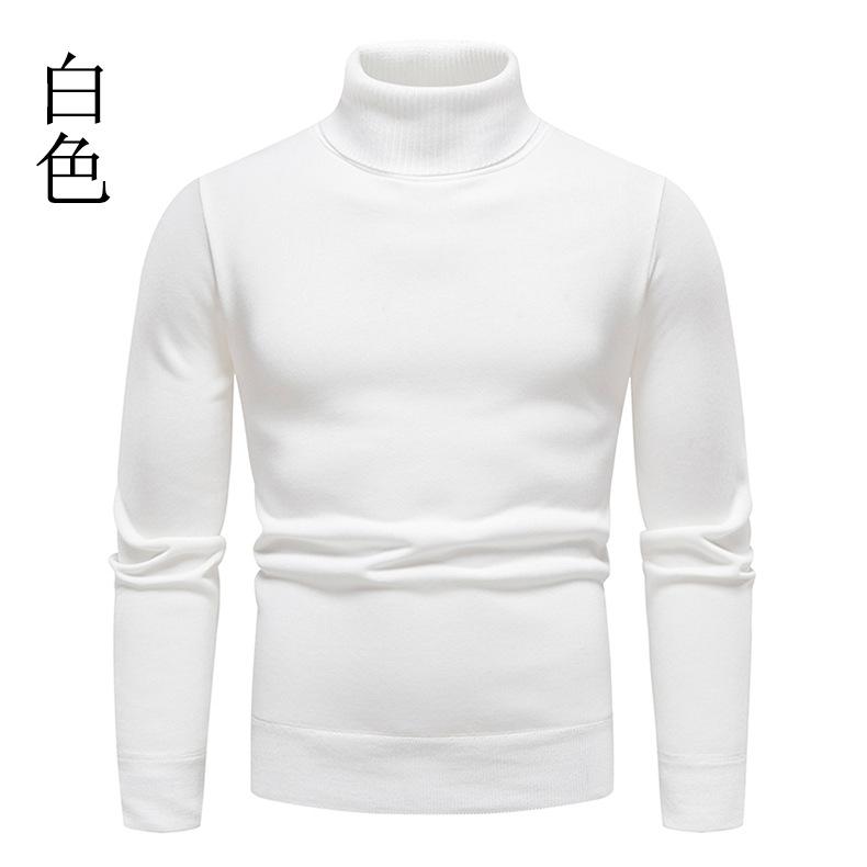 Autumn and Winter New Men's Sweater Turtleneck Sweater Solid Color plus Size Slim Fit Sweater Men's Sweater Bottoming Shirt