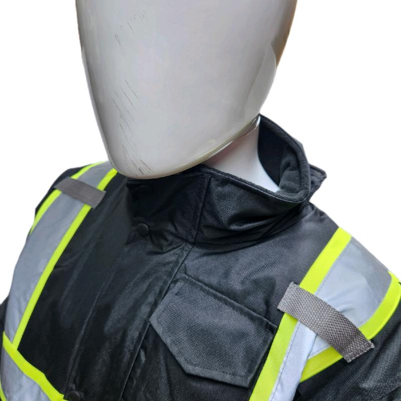 High Visibility Reflective Black Safety Bomber Rain Jacket, with Sherpa Insulation to keep you warm (PLEASE NOTE - JACKETS RUN SMALL)