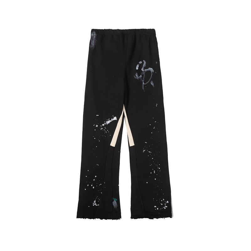 Trendy Sweatpants Gallery Trousers Dept Hand-painted Splatter Ink Splicing Drawstring High Street Casual Men's and Women's Long Pants