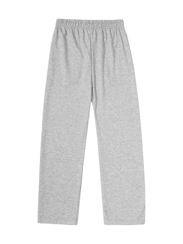 Men's Solid Drawstring Waist Wide Leg Sweatpants, Casual Comfy Pocket Trousers for Fall & Winter, Men's Bottoms for Daily Wear