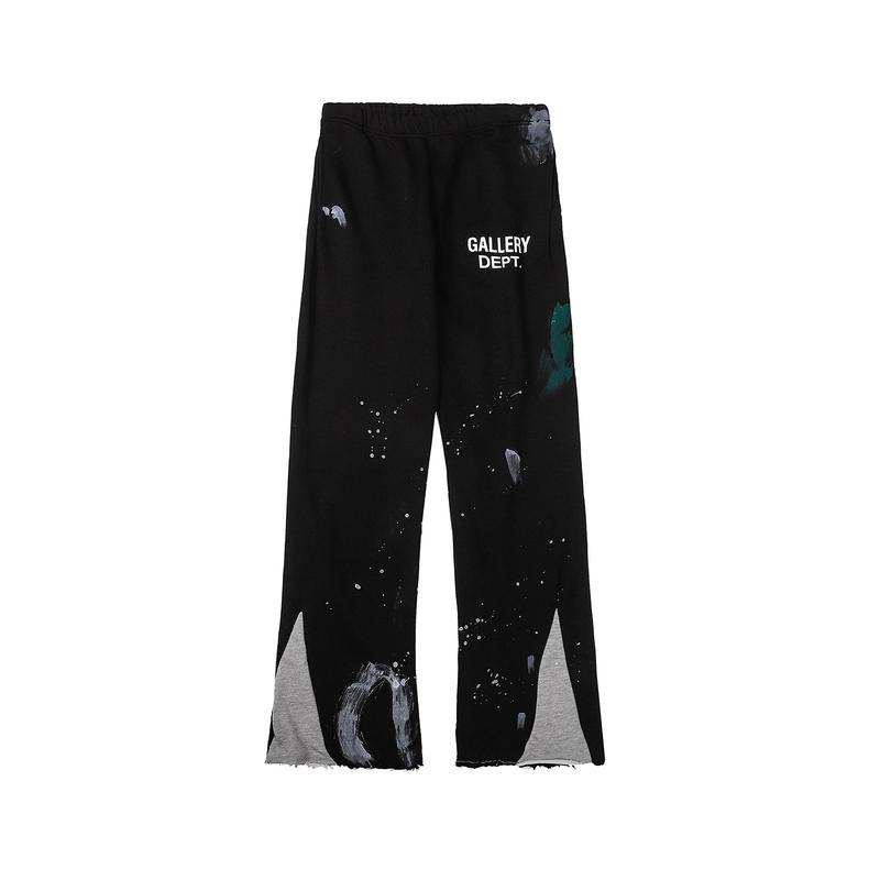 Trendy Sweatpants Gallery Trousers Dept Hand-painted Splatter Ink Splicing Drawstring High Street Casual Men's and Women's Long Pants