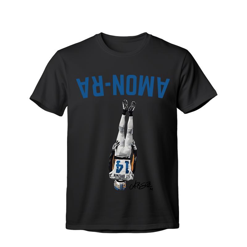 Amon.Ra St Br.own Detroit Headstand Shirt, Unique Detrot Upside-Down Graphic Tee, Gift For Fans and Streetwear