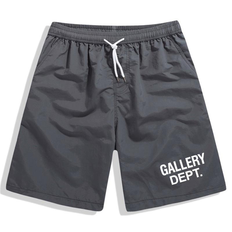 GALLERY DEPT casual shorts Classic letter shorts logo sports drawstring ice silk quick-drying shorts pants men and women beach shorts