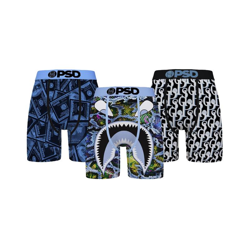 Men's PSD COOL ICE 3 Pack Multicolor Boxer Briefs