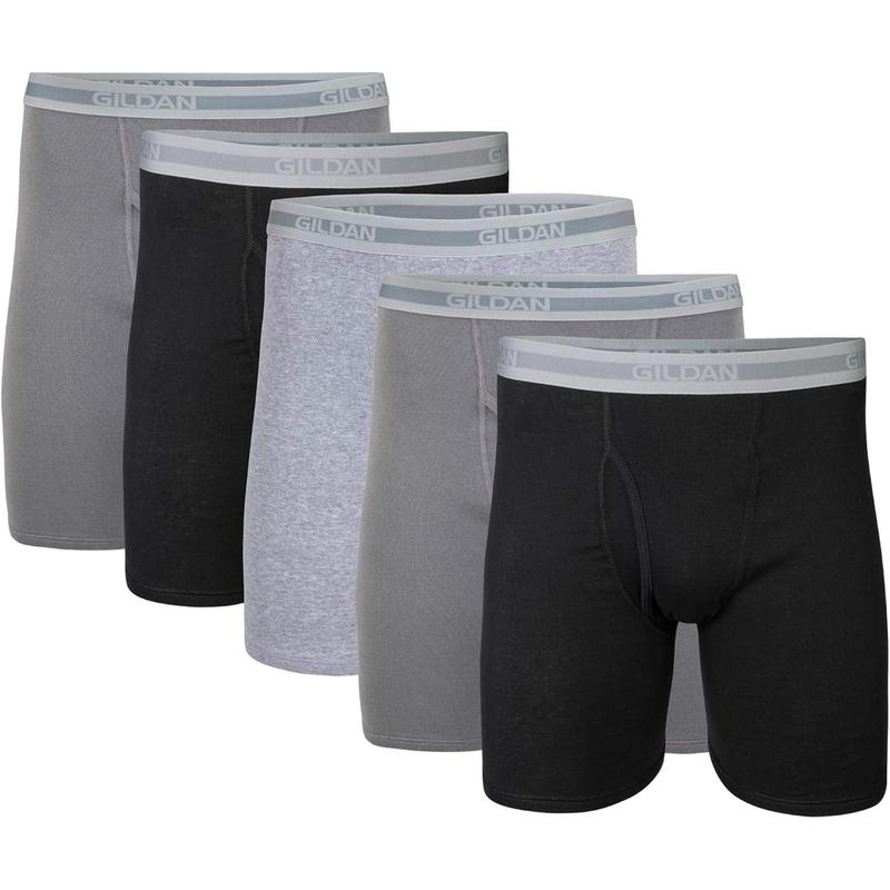 Gildan Mens Underwear Boxer Briefs, Multipack