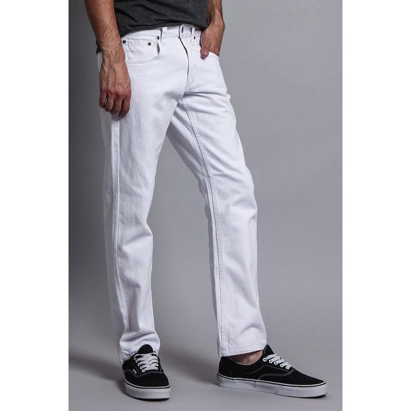 Men's Slim Fit Colored Jeans (White)