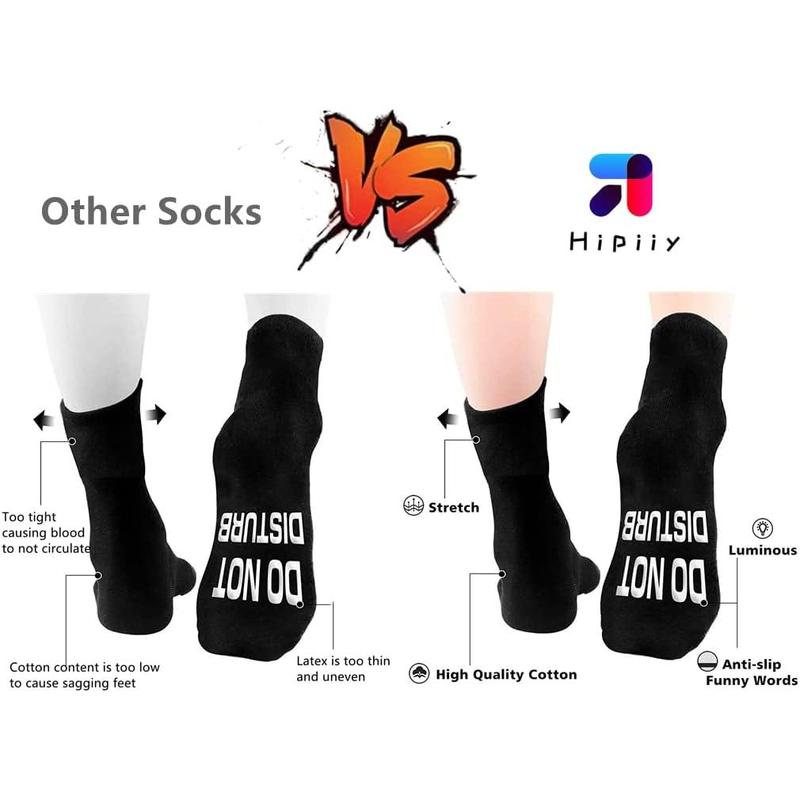 Gaming Socks, Do Not Disturb I'm Gaming,Gaming Socks for Teen Boys Gamer with Glowing, Novelty Socks for Men Women-