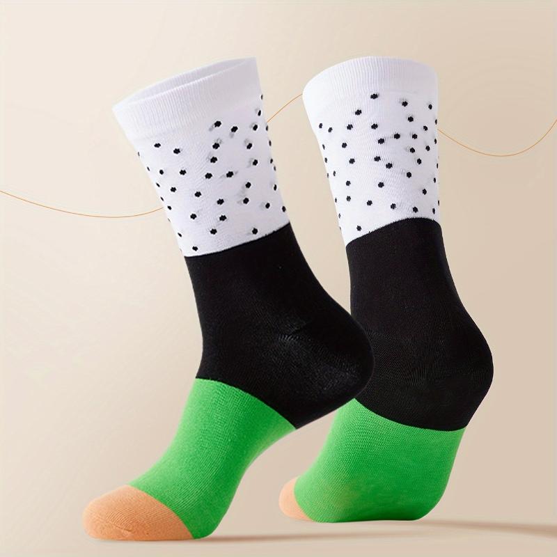 3 Pairs Of Men's Funny Sushi Pattern Crew Socks, Comfy Breathable Casual Soft & Elastic Socks, Spring & Summer