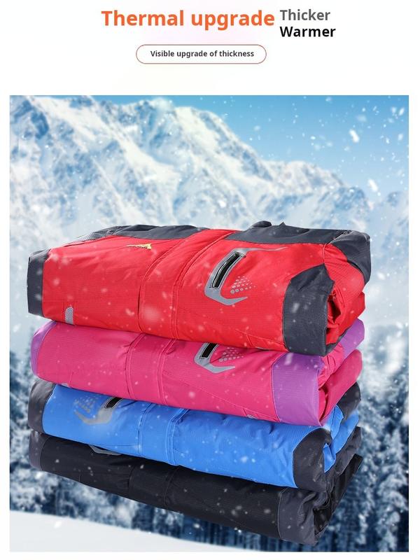 Men's Winter Coats Water Resistant Ski Snow Jacket Warm Fleece Jacket Parka Raincoats With Multi-Pockets