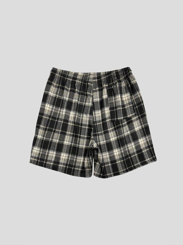 Men's Plaid Print Drawstring Waist Shorts, Regular Fit Casual Pocket Design Shorts for Summer, Men's Bottoms for Daily Wear