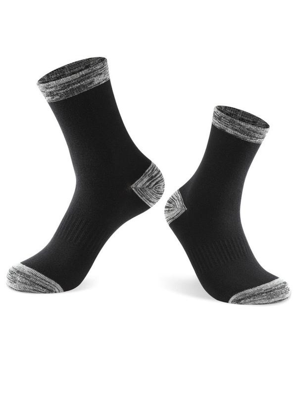 Men's Patchwork Mid-calf Socks, Casual Comfy Breathable Anti Slip Crew Socks for Daily Wear, Men's Socks for All Seasons