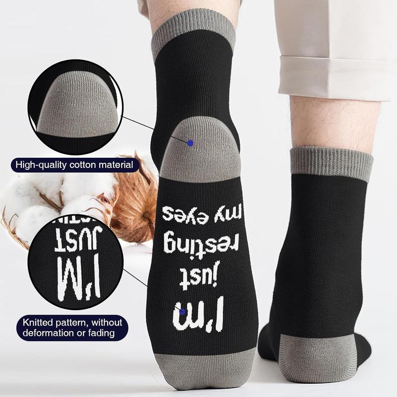 Birthday Gifts for Dad Stocking Stuffers for Men Husband Grandpa, I'm Not Sleeping I'm Just Resting My Eyes Socks