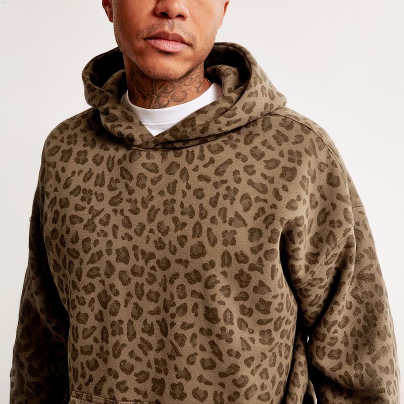 Abercrombie Leopard Hoodie - Abercrombie Cheetah Hoodie - Trendy Unisex Oversized Popover - Pure Camo Styles