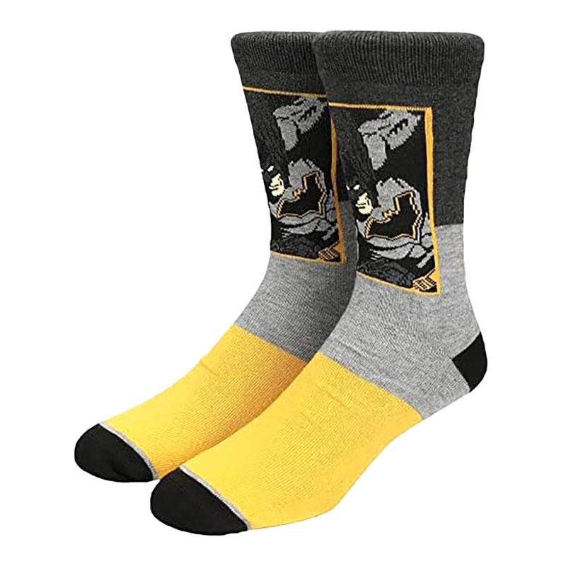 DC Comics Justice League Men's The Flash Batman Superman Adult 3-Pack Mid-Calf Superhero Crew Socks