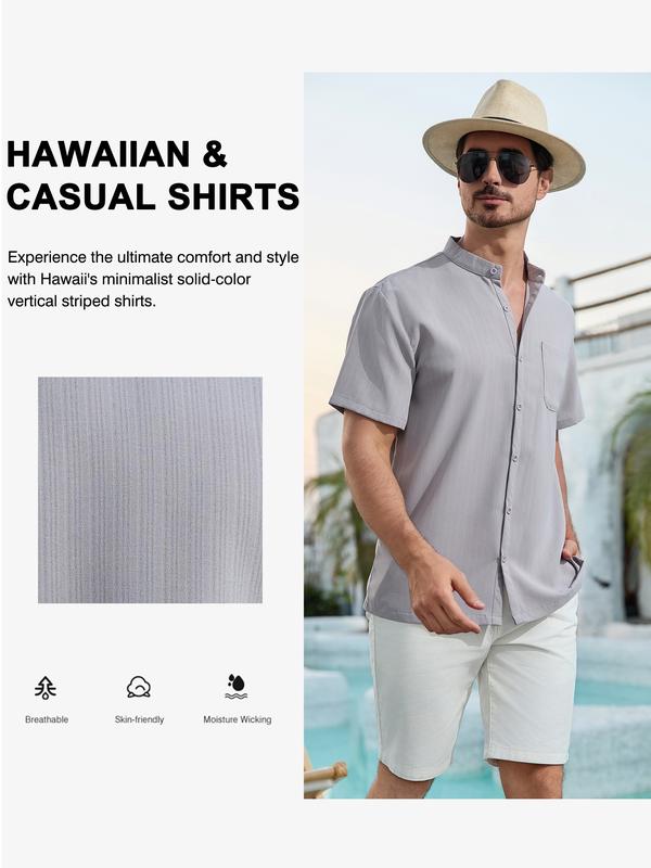 14.99  SILKWORLD Men's Shirts Short Sleeve Casual Shirts Button Down Shirt for Men,Hawaiian Beach Summer Comfortable Shirt Menswear Fashion