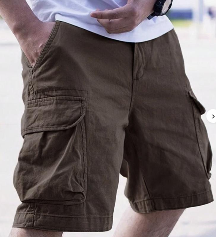 Men's Casual Cargo Shorts With Flap Pockets On The Side VIRAL MENSWEAR SPORT SHORTS Fabric Outdoor