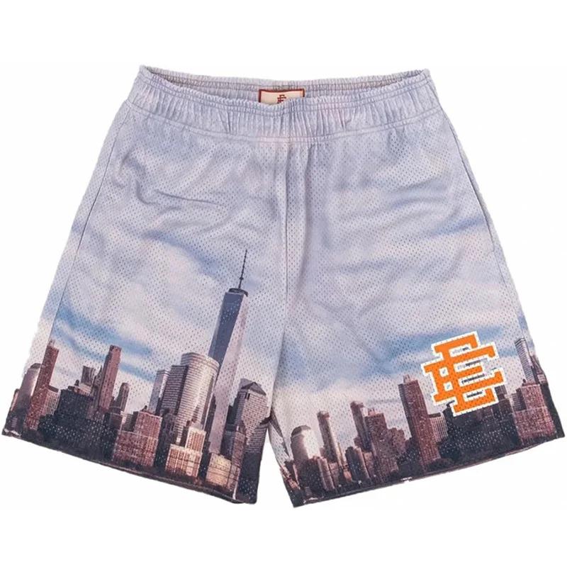 trendyNew Summer Eric Emanuel EE Basic Mesh Short Classic Floral Printed Gym Shorts Men's Gym Basketball Sports Beach Shorts