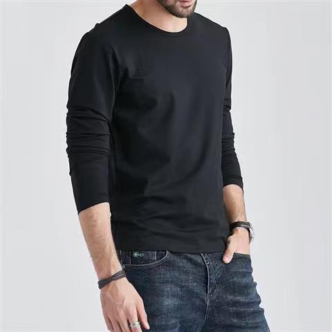 4 Pack: Men's Shirts Long Sleeve Cotton Tee Crew Neck Oversize Tops Casual Loose Fit Knitted T Shirts