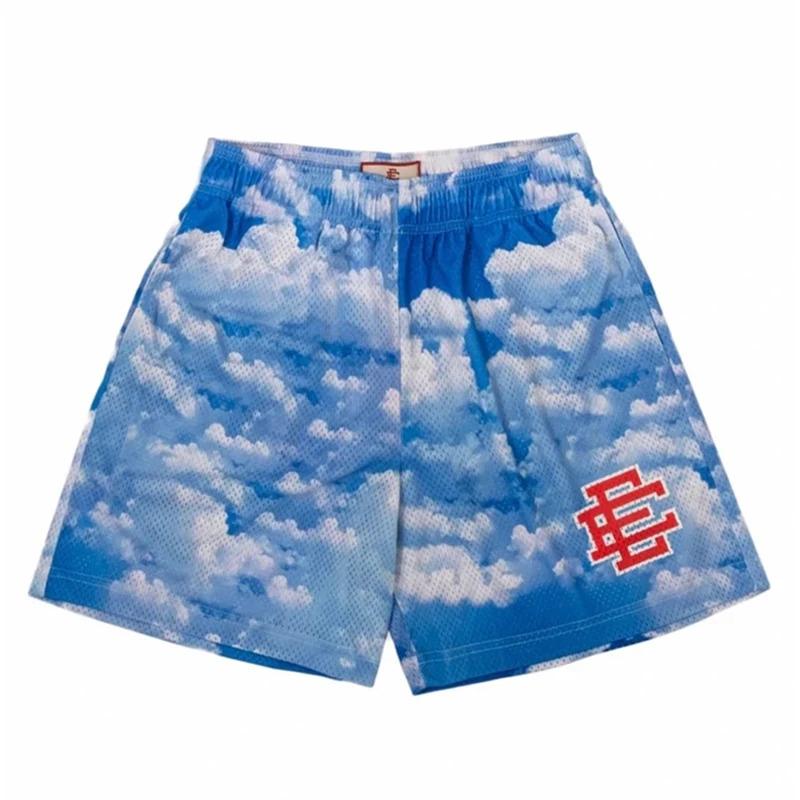 trendyNew Summer Eric Emanuel EE Basic Mesh Short Classic Floral Printed Gym Shorts Men's Gym Basketball Sports Beach Shorts