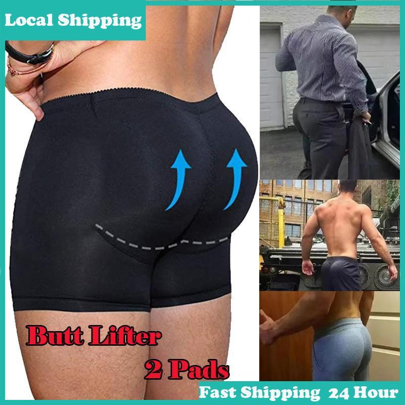 Mens Boxer Underwear Padded Shorts Butt Lifter Shapewear Hip Butt Enhancer Briefs Booty Booster Molded Boyshorts Menswear Innerwear