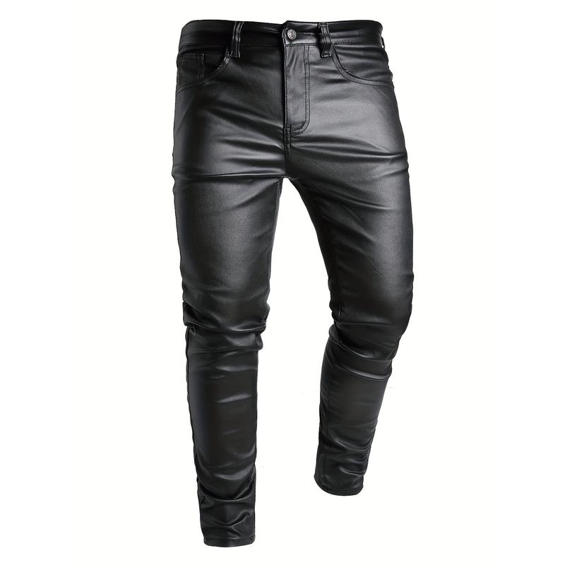 Mens ultra-stretch skinny jeans-fashion chic street style with durable coated finish-ultra-comfortable casual wear